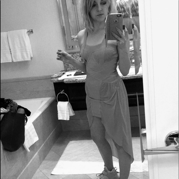 Coral Hi-Lo Cocktail Dress - Picture 4 of 4